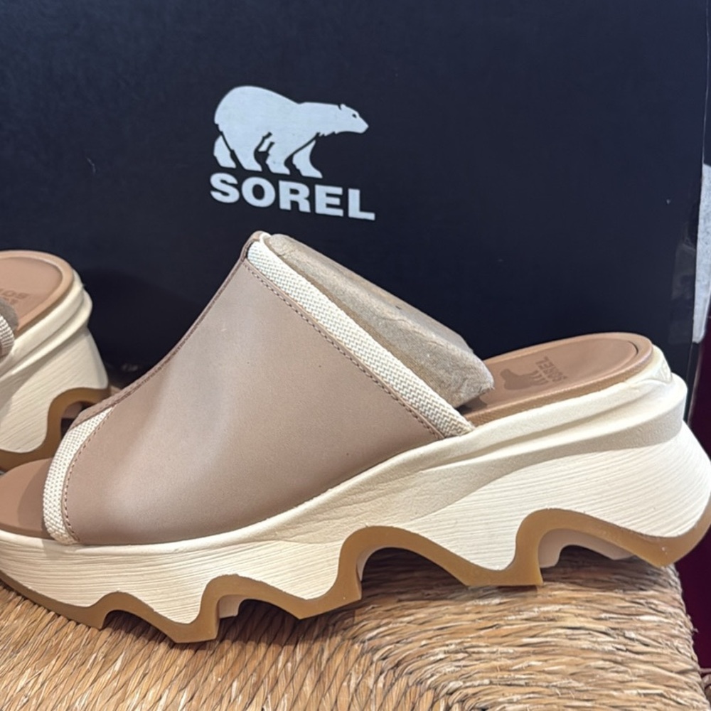Sorel Beige Honey White Slide Sandals - Picture 5 of 6
